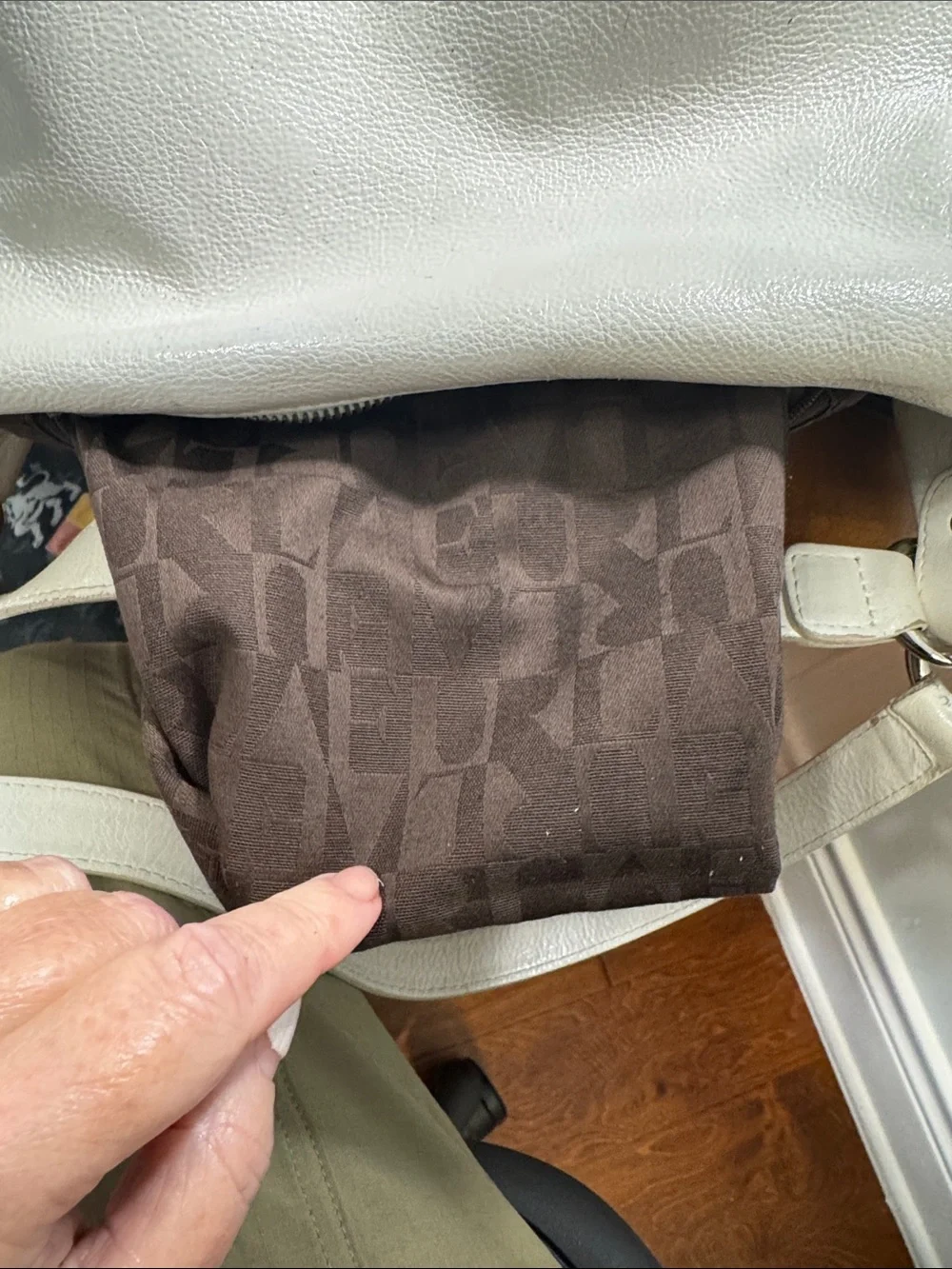 Furla cream pebbled